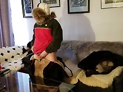playing with fur, wearing fox tail buttplug. part 2