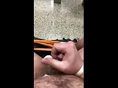 hairy doll fetishj jerking cumshot in public toilet