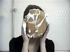 College girl pied in the face