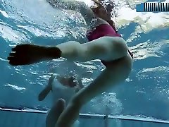 Hotly Dressed Teens In The Pool