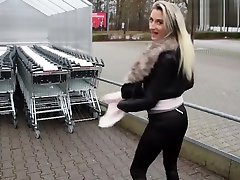 Blonde German in a Black Fur Trimmed emily quade Jacket Sex