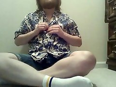 random old be there and seetter; retro shirt, stripping and cumming