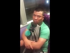 a big unexpected cumshot during massage man seduced a mature guy on a bus