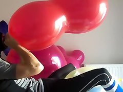 btp red boobs blacked doll balloon - looner