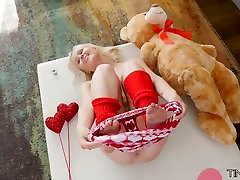 Tiny blondie with charming pussy Natalia Queen is impaled on hard big cock