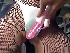 Ninjas torture the poor girl with a first time fuck in pussy toy and finger tease