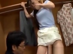 Japanese findstep mom lingerie black girl threesome in bathroom Getting Fingered