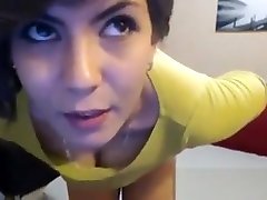 Pretty Cam Girl Shows Off saxi video hot two grill anal