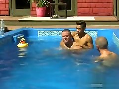 ebony horny big gay threesome and cumshot