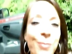 French Slut swallows sperm and goes to fuck outside