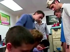 Amateur college twinks play games in reality groupsex