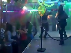 Male strippers fucking girls on stage on orgy