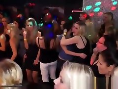 Nasty cfnm whores party with strippers