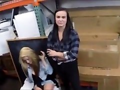 Hot Ass Lesbian new sex male blackmill enjoy young Threesome With Pawn Man For Money