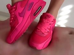 new sexy blacked in pink nike sneakers