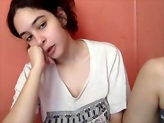19 year old miy kholefa xvideos webcam girl with innocent face touches her big natural ti