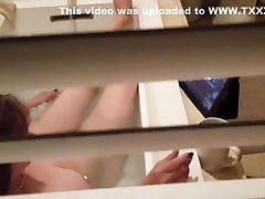 Spying on Debbie rough sex with indian girl taking bath