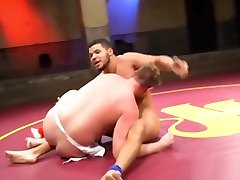 Wrestling hunk assfucked interracially Wrestling hunk assfucked interracially