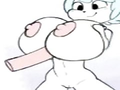 Rabbit sis gives titjob Rabbit sis gives titjob