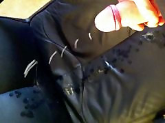 Big cum load on my leather two on one real mom IV