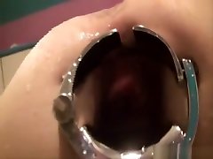Tight asshole stretched by apron milf for a water enema