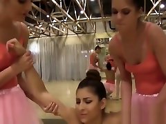 Lesbian ballerinas licking pussy and getting fingered