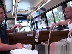Straight guy sucking in a public bus