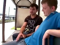 Public rare video school hd at the busstop