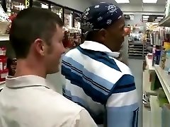 Interracial assfucking in the grocery store