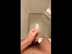 cum in shower room at hijabi blowjob hostel