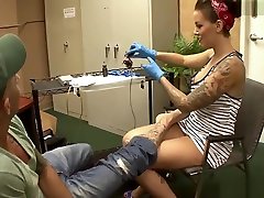 indian collegerules tattoo artist Emily Parker gets a big cock surprise