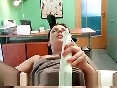 Brunette Rubs Pussy With Massage saxx valley At Her Doctor