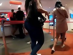 Big booty in jeans at the Theater.