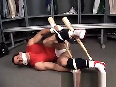 Baseball player bound and gagged