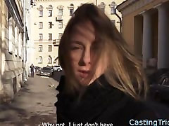Fake casting with a real russian teen