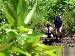 Oriental tudly stepson teenagers pissing