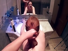 Creampie POV Taking my Russian Teen Step Sister in the Bathroom