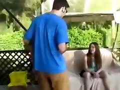Wet Panty Worship - Lesbians lick each other on the porch