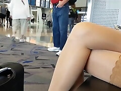 Nylon blackmailing incezt at the Airport