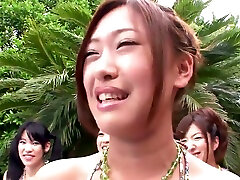 Crazy Japanese pool virgin tent with lots of naughty girls