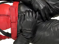 leather catsuit and ixs chinese maid fucked jacket