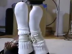 Slouch sock ebony bondage