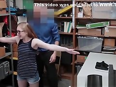 Gorgeous shoplifter gets an amazing facial by the lawman