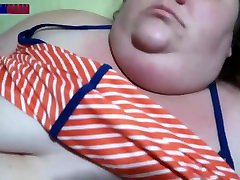 Obese BBW Thot Masturbates Naked-Fat sunny leon porno femme Jiggles Orgasms Amateur Slut
