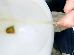 107 - quick urinal pee at work