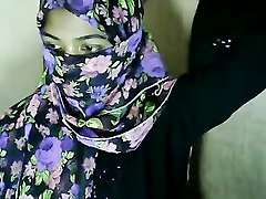 Hijab wearing girl one women with 5 man pussy