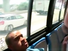 This guy gets his ass filled with hard dick on the public bus