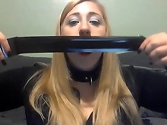 elle moon bbw self gag panites and tape black blouse