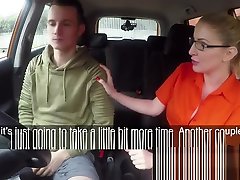 Fake Driving School Exam failure leads to hot sexy blonde