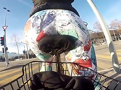 street city public cycling bubble butt cutie cpl pants